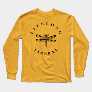 Lifelong Liberal - a tee shirt for progressive people - Dark Lettering Long Sleeve T-Shirt